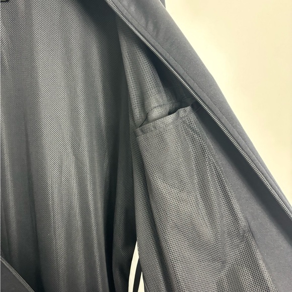 Adidas Y-3 Yohji Yamamoto Jacket Mens Large Black Trench Coat Snap Track Zip - Picture 15 of 16